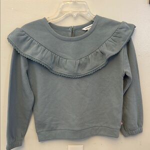 Crewcuts Ruffled Long Sleeve Top - Blue